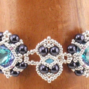 Beading Tutorial for Persian Gems Bracelet, jewelry pattern, beadweaving tutorials, instant download, PDF image 4