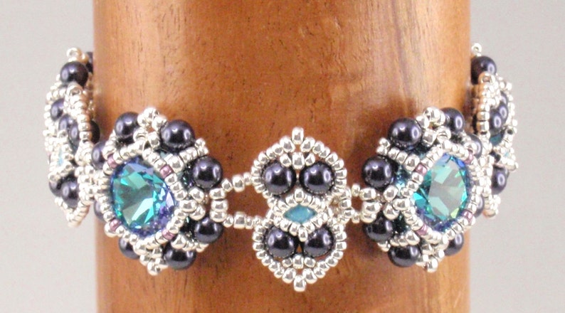Beading Tutorial for Persian Gems Bracelet, jewelry pattern, beadweaving tutorials, instant download, PDF image 4