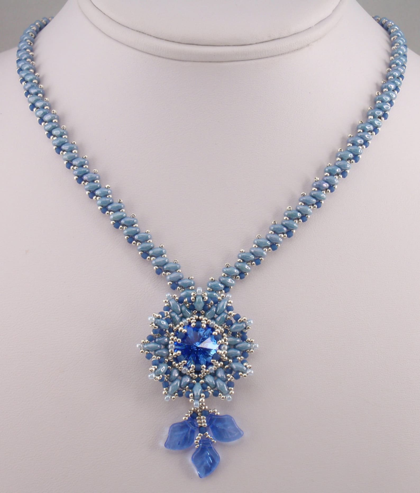 Beading Tutorial for Floral Fancy Necklace Jewelry Pattern Etsy