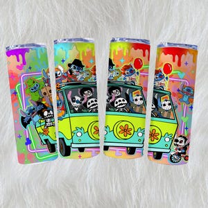 Halloween Cartoon Friends Killer 20 oz bekerontwerp, Halloween Friends-personage 20oz rechte beker, beker png