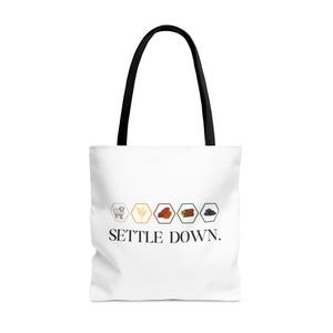 Settle Down Tote Bag | Settlers of Catan | Gift | Game Night