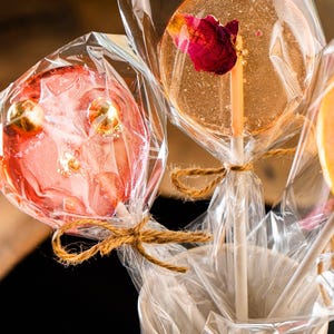 Personalized Custom Edible Lollipops for Every Occasions-Unique Candy, Customized with Edible fFowers for Any Special Celebrations