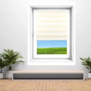 Verieta Day & Night Zebra Window Roller Blinds Double Blinds Vision Blinds Shades Width 30cm to 140cm Length up to 150 and 230cm Coconut