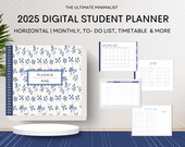 Monthly Agenda Digital Planner 2025 - Paperless and Editable - Fully Hypedlinked
