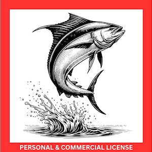 Mahi-Mahi Fish Silhouette PNG, Mahi-Mahi Clipart, Fish Png, Ocean Png, Fishing Png, Sublimation Png, Digital Download, Digital Design