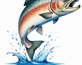 Salmon Fish PNG, Fishing Father&#39;s Day Gift, Fisherman Gift, Fishing Dad Fisherwoman Design, Fishing Woman Gift, Instant Digital Download