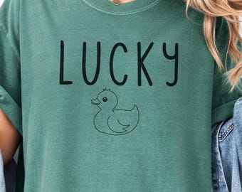 Maglietta Comfort Colors Lucky Duck: regalo per San Patrizio