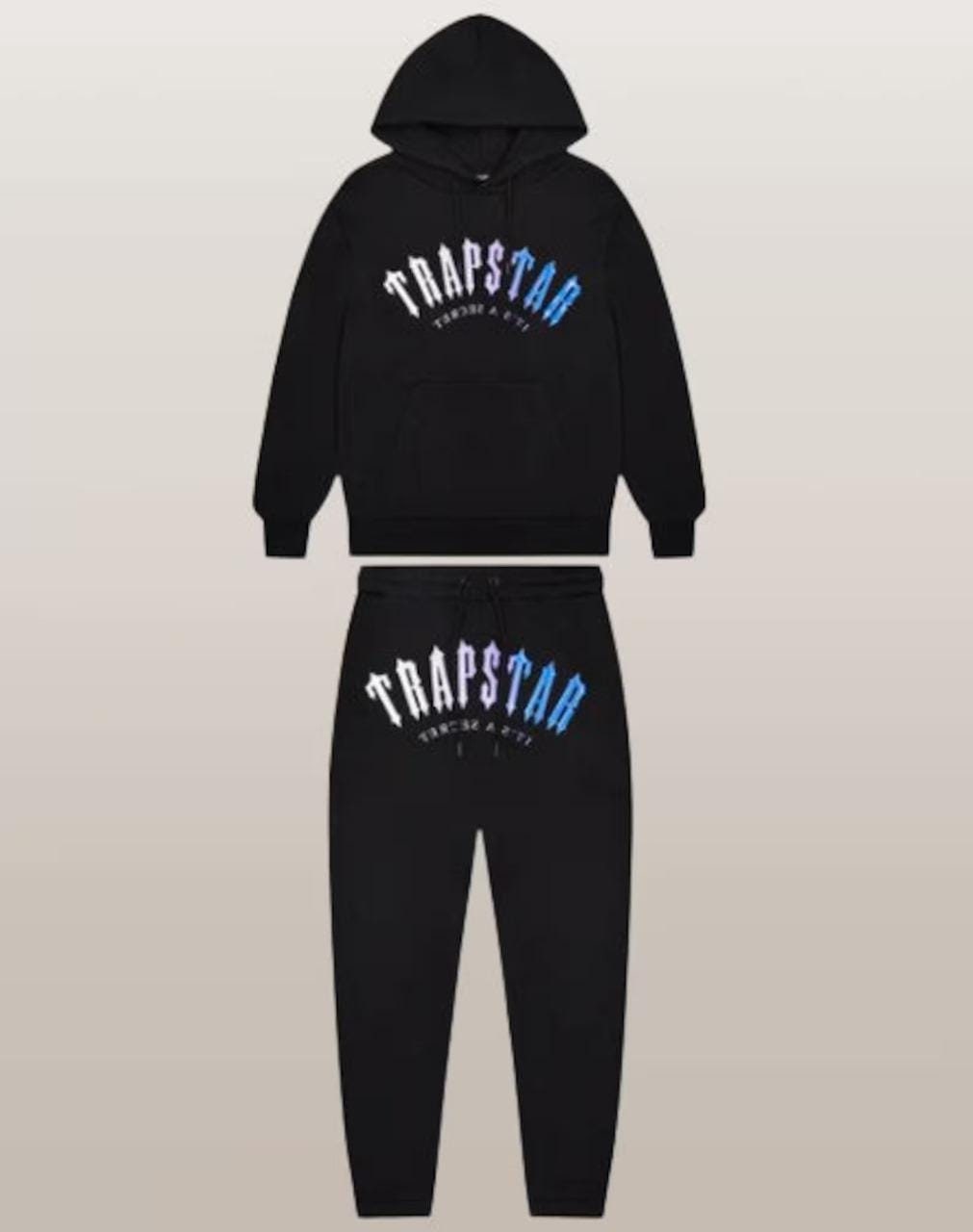 Trapstar Shooters Hoodie Tracksuit Black Monochrome Edition