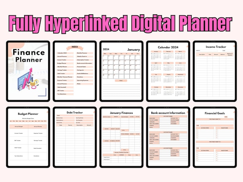 Digital Financial Budget Planner, Finance Tracker, Goodnotes Budget ...