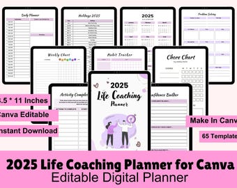 Life Coaching Planner, Life Coaching Workbook, Life Coaching Bundle, Coaching Worksheet template, Life Coaching tools, Coaching Resources