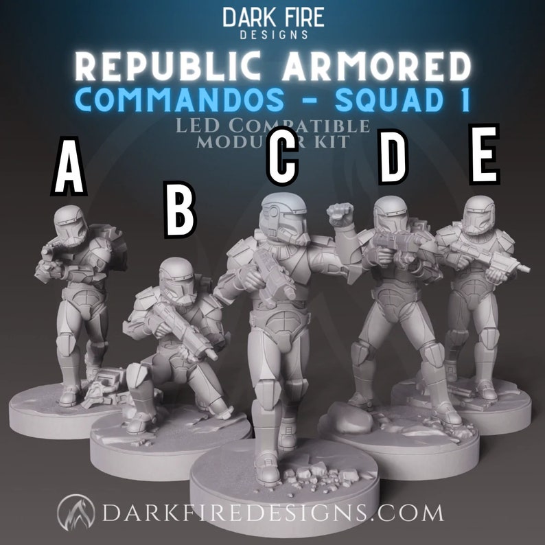 Republic Armored Commando Squad 1 Miniatures - Etsy