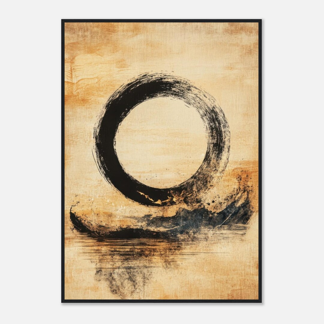 Zen Enso Circle Wall Art Print, Japandi Wabi Sabi Minimalist Abstract ...