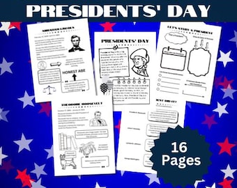 Presidents Day Activity, Facts, Coloring Pages and Games