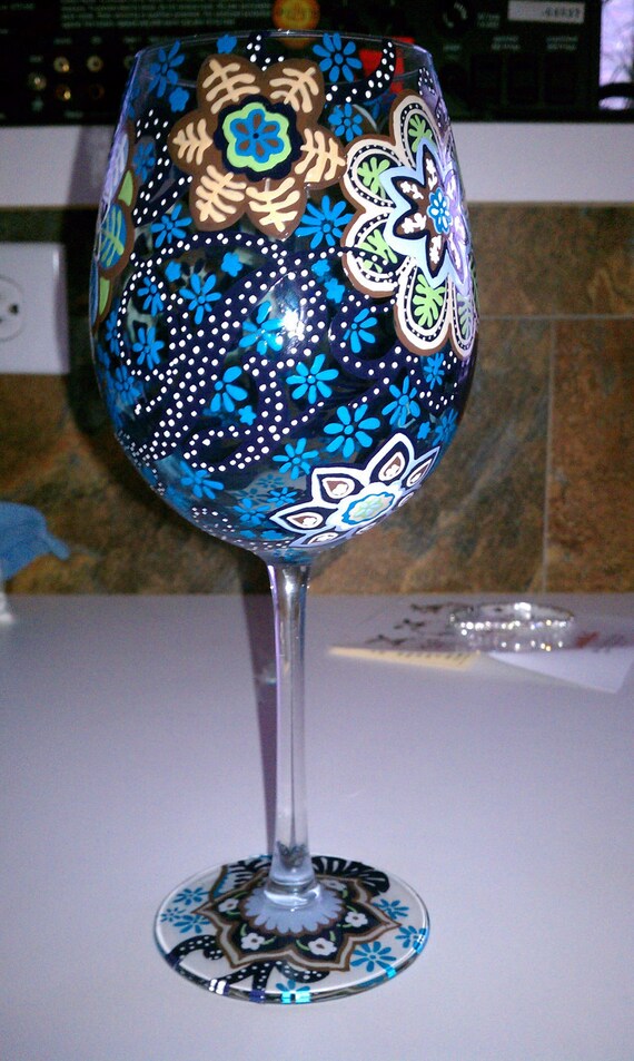 Items similar to Hand Painted Glassware on Etsy