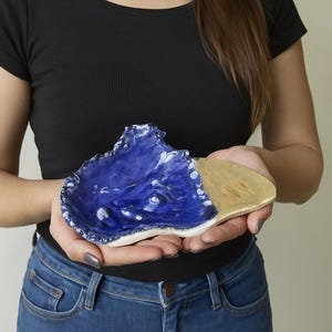 Handcrafted Ceramic Sea Beach Decorative Dish | Home Decor, Coastal Accent, Handmade Housewarming Gift, Ocean Inspired Decor