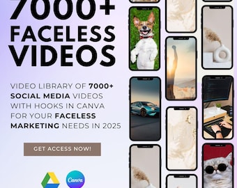 7,000+ Faceless Social Media Videos | Viral Video Content | TikTok, Reels & Shorts Bundle
