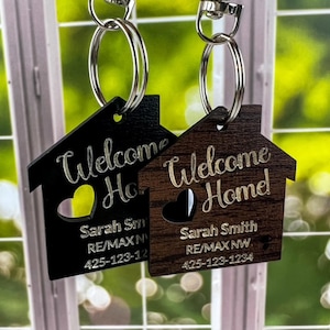 Custom Keychain Realtor Gift Realtor Marketing Bulk Realtor Keychain Custom Real Estate Marketing Closing Gift Realtor Personalized Keychain