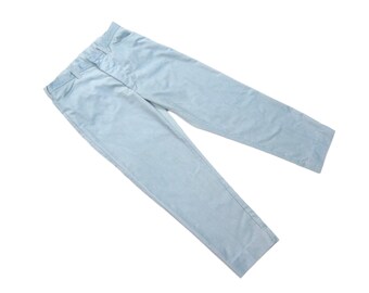 powder blue cigarette trousers