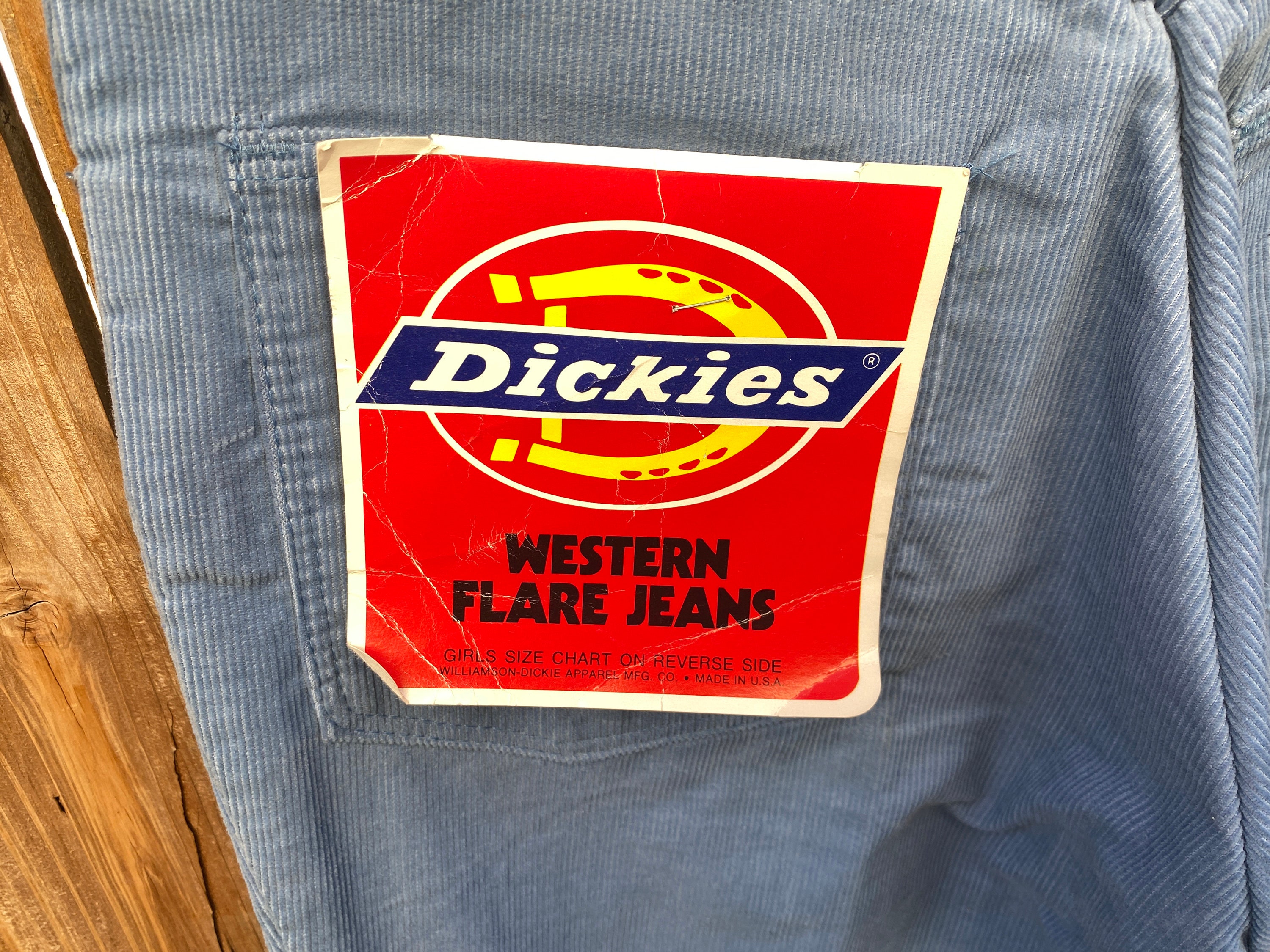 NOS 1970s Dickies Flare Corduroy Western Jeas Vintage 70s Mens 