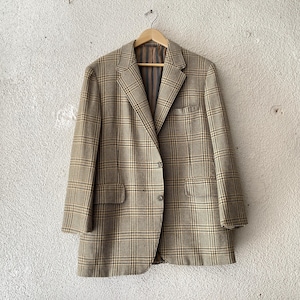 1980 CHIPP NYC Houndstooth Tweed Sport Coat 43/44 Vintage Men’s Check 3-Roll-2 Ivy Trad Jacket