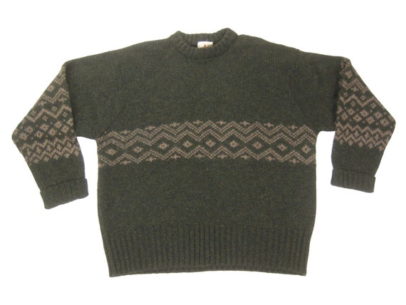 J Crew Wool Sweater Vintage Retro 