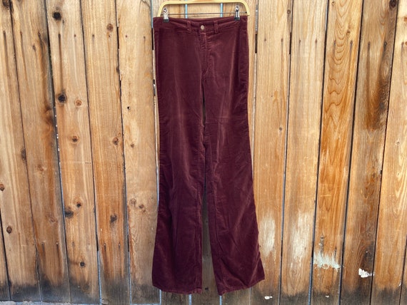 1970s Chemin De Fer Velvet Pants Vintage 70s Wome… - image 1