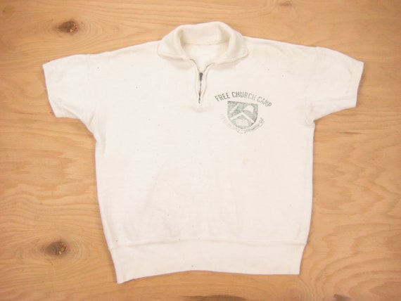 1960s Free Church Camp Sweatshirt Vintage Retro Wh