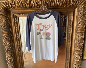 1990s/Y2K They Might Be Giants Band Tee XL Vintage 2000s Raglan Baseball Graphic Graphic T-Shirt
