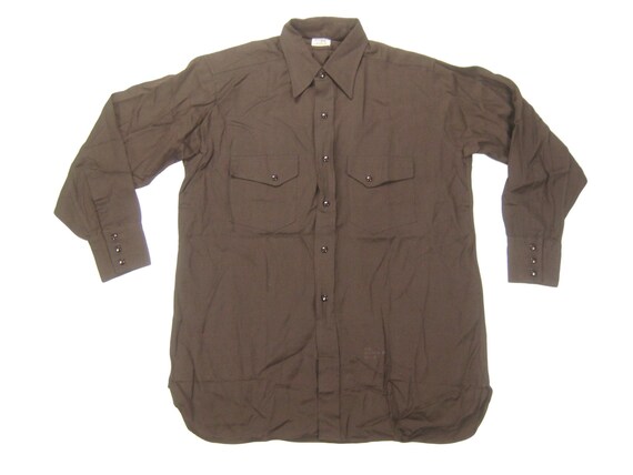 1940s Town Topic Gabardine Sport Shirt Vintage Men