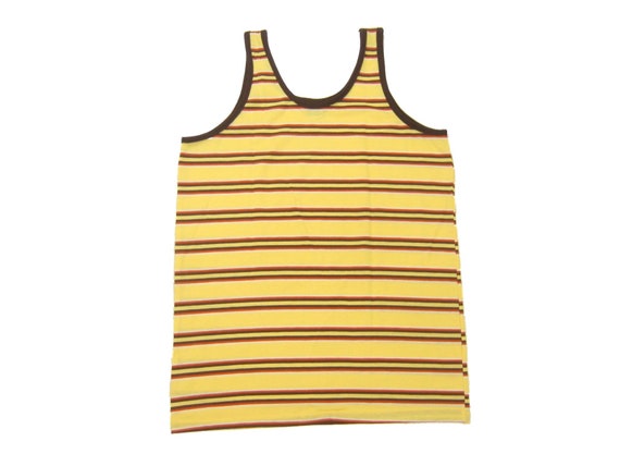 1970s JC Penney Tank Top Vintage Retro Men’s Yello