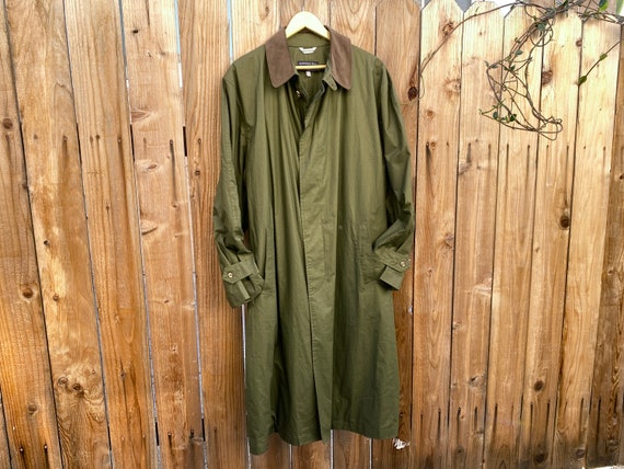 1990s Abercrombie and Fitch Cotton Trench Coat Vi… - image 1
