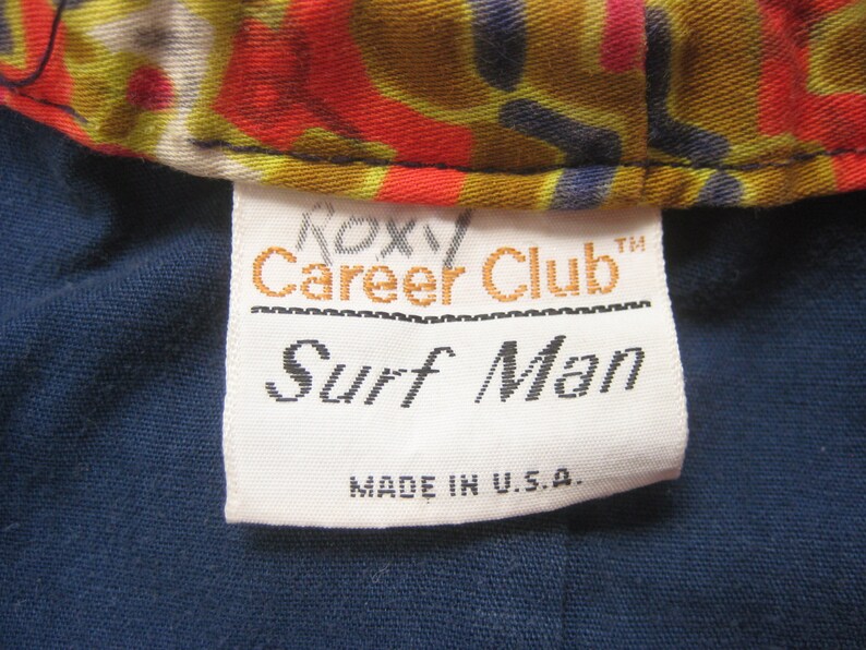 1970s Cotton Print \u201cSurf Man\u201d Trunks Vintage Retro Men\u2019s Career Man Colorful Psychedelic Batik Print Men\u2019s Board Swim Shorts MMedium 3536