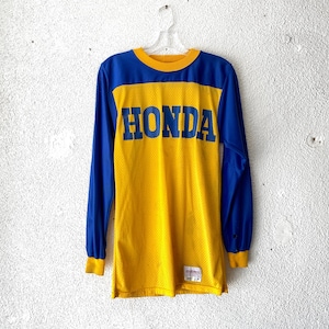 1980s Hondaline Motocross Jersey S Vintage 80s Honda 2-tone Blue