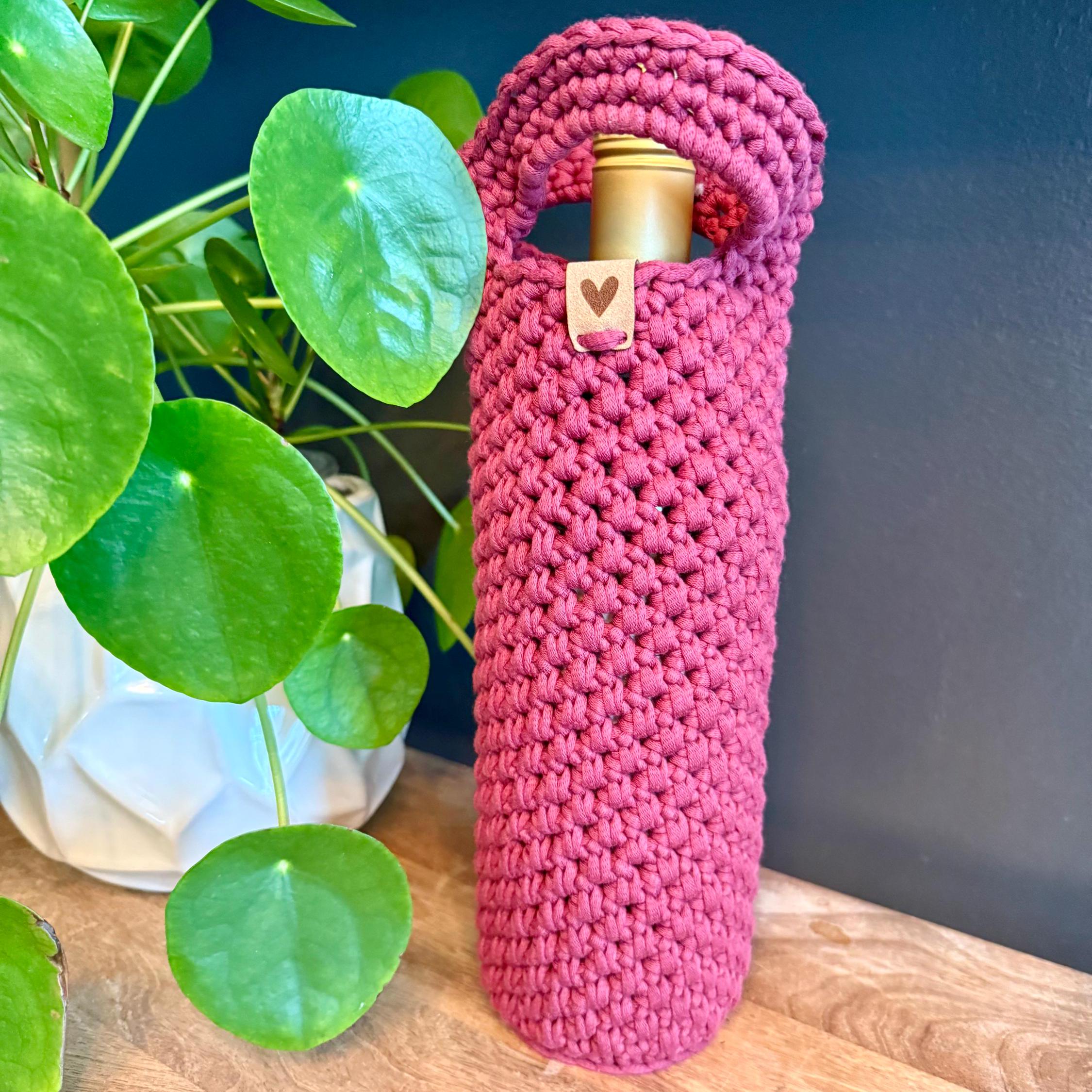 Crochet Wine Tote Bag Pattern: Tangled & Tipsy DIY Bottle Holder ...