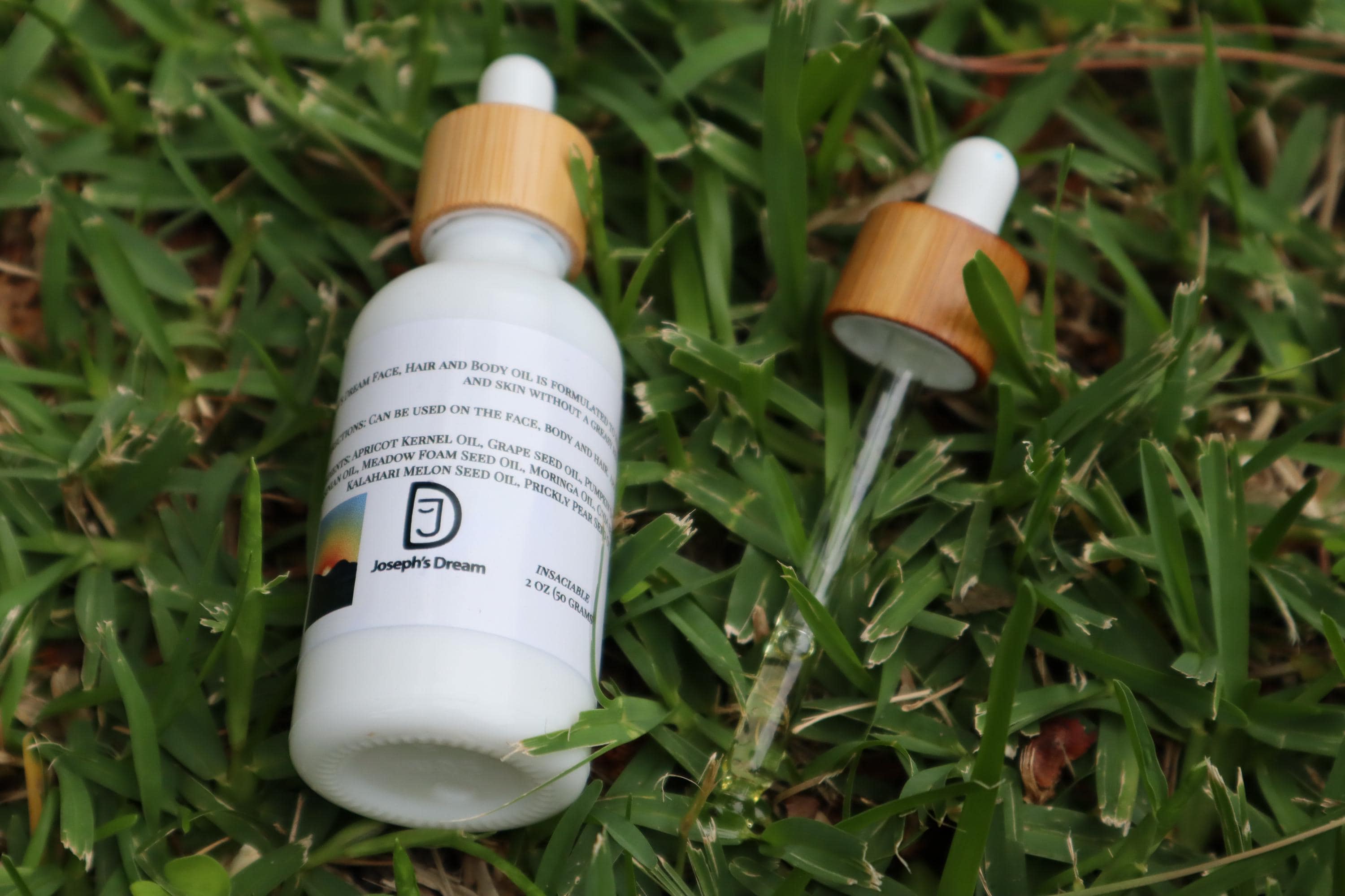Insatiable Original and Strawberry Oil Moisturizer for face, hair and body by Joseph's Dream: use on sensitive skin, moisturizes eczema.