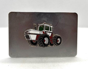1980s Case Tractor Vintage Belt Buckle - Solid Steel, Made in USA