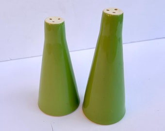 Saleiro e pimenteiro vintage &quot;North Star&quot; da Salem&#39;s Atomic, cerâmica verde menta