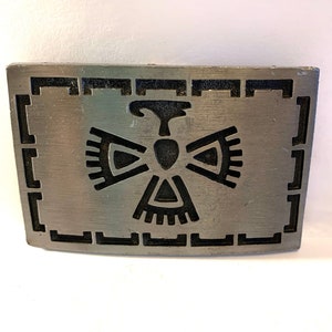Southwestern Bird Indian Art Vintage Belt Buckle