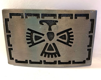 Southwestern Bird Indian Art Vintage Belt Buckle