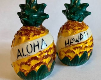 Saleiro e pimenteiro de abacaxi Aloha Hawaii