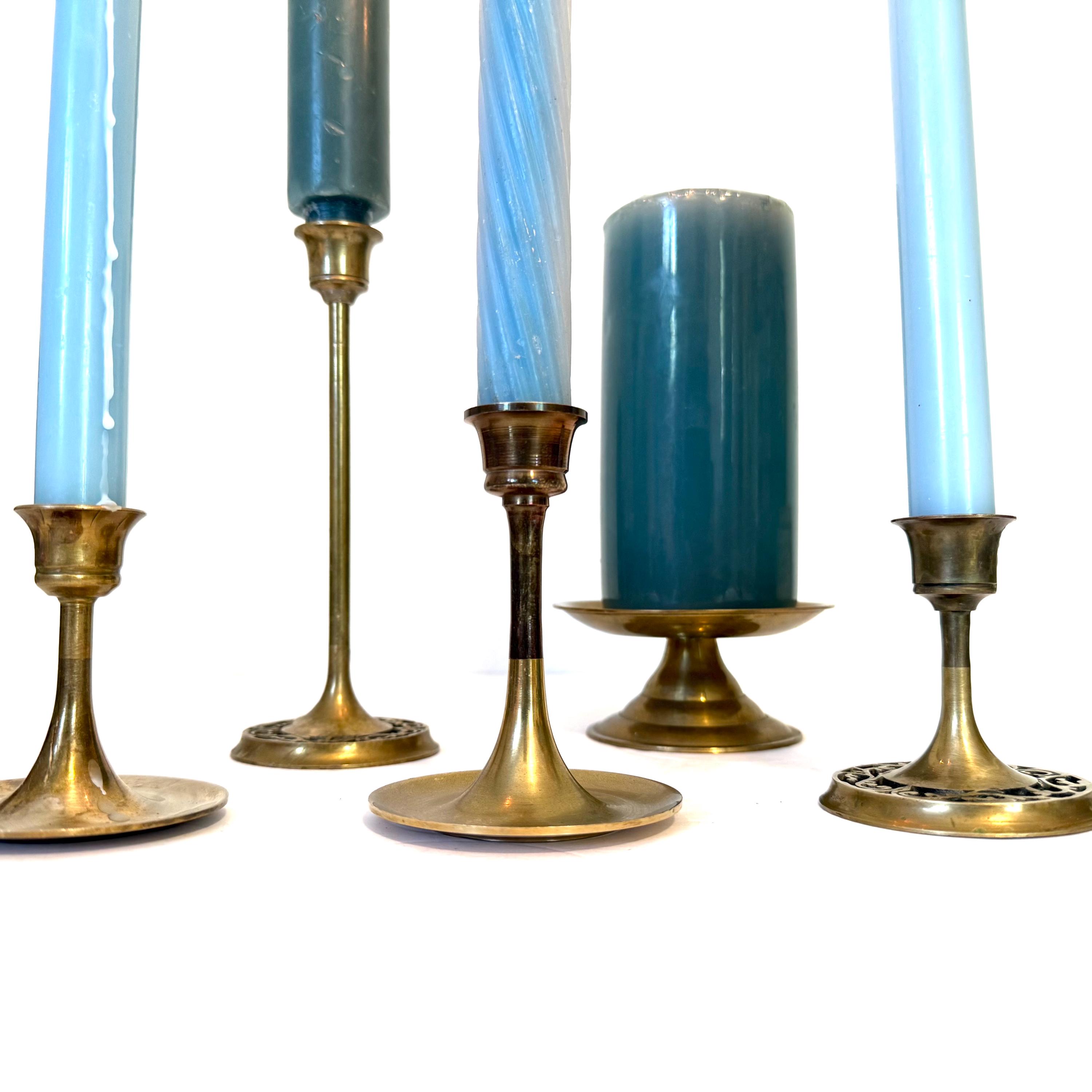 ✵US❃Vintage★真鍮製キャンドルホルダー 真鍮製ヴィンテージキャンドルホルダー5個セット - Etsy 日本