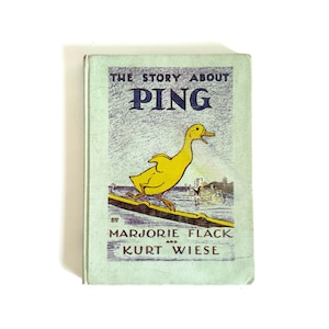 1961 &quot;The Story About Ping&quot; Vintage Children&#39;s Book by Marjorie Flack & Kurt Wiese