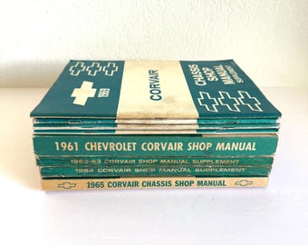Libros antiguos del manual del Corvair de los años 60: ¡elige tu año!