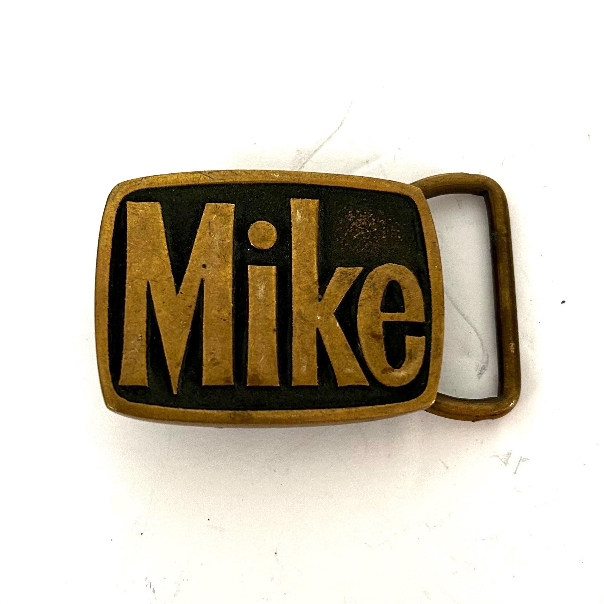 MIKE Solid Brass Small Vintage Belt Buckle Made by BTS Basic Tool