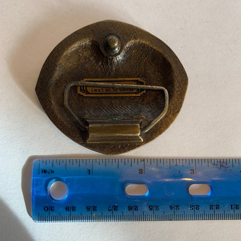 1979 Alaska Vintage Brass Belt Buckle by Indiana Metal Craft