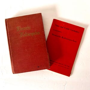 1940 German &quot;Deutsche Kulturepochen, A Cultural Reader” Vintage Book by Arno Schirokauer - With Vocabulary and Notes Accompaniment Booklet