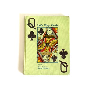 Livro vintage "Let's Play Cards" de 1975, de John Belton e Joella Cramblit