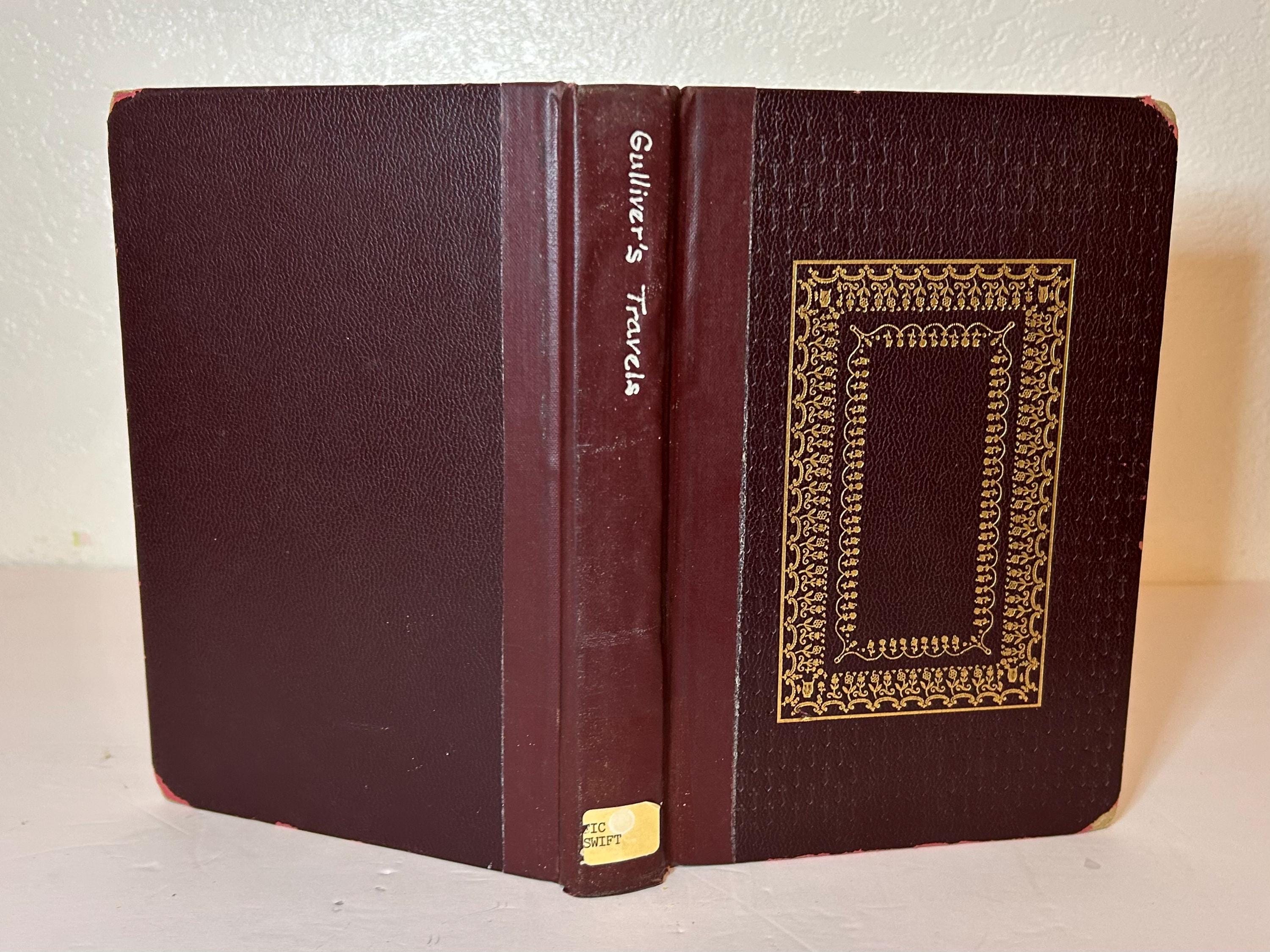 1940年「ガリバー旅行記」ジョナサン・スウィフト著、革と金箔の表紙の