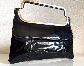 Mod Lackleder Vintage Geldbörse