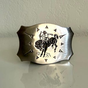 Bucking Bronco Vintage Belt Buckle by Chambers Belt Co. - Made in USA